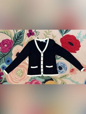 Liz Claiborne flowy acetate sweater, sz small